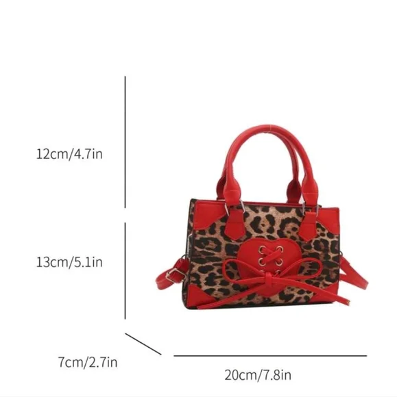 A New Fall And Winter Season Retro Fashion Leopard Print Mini Handbag Square Bag